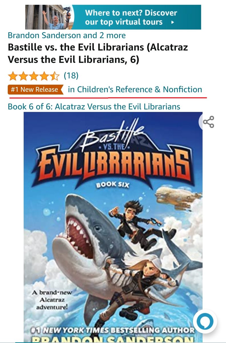 peikes's tweet photo. @BrandSanderson @jancipatterson Update: It appears that the evil librarians are losing control of the Amazon app... https://t.co/N6wXikZyZp
