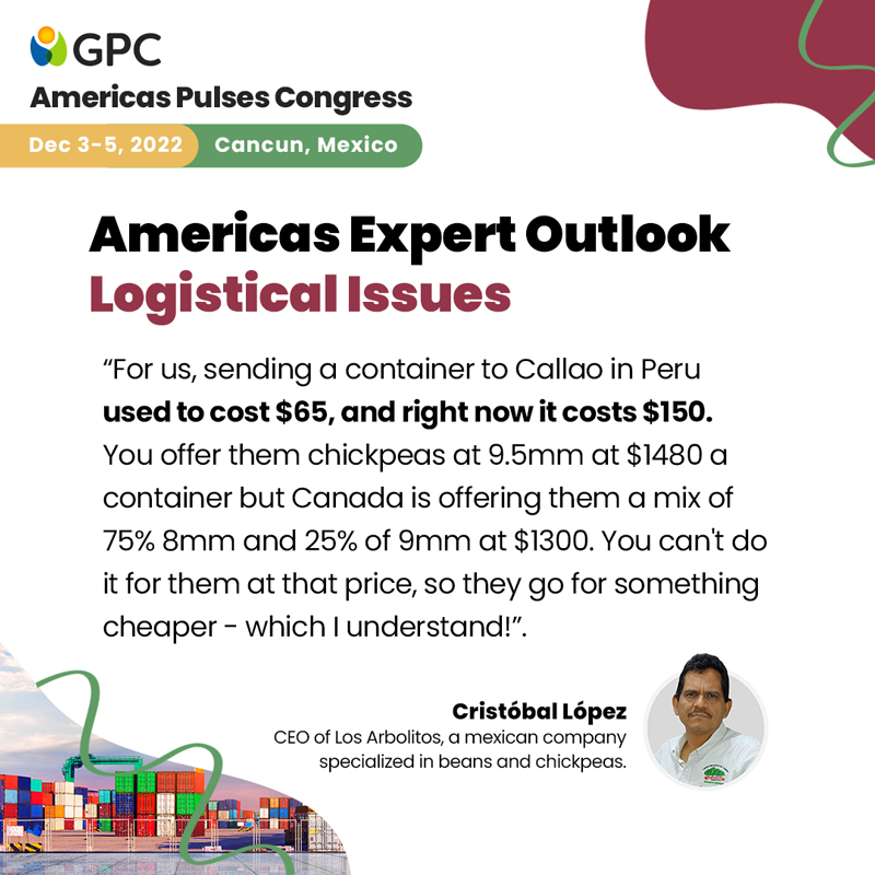 GlobalPulsesGPC's tweet photo. Want more expert insights on logistical issues? Register today to Americas Pulses Congress at https://t.co/EUllsXAFQ2
#GPC #AmericasPulsesCongress #GlobalPulseConfederation #Beans #Pulses #Logistics https://t.co/WjE4Ea0m5f