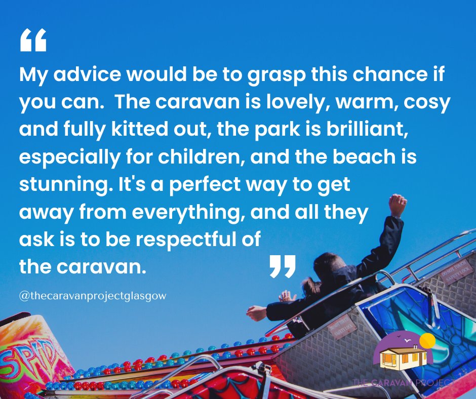 CaravanProject's tweet image. Read this great piece of advice from a recent customer who loved their time spent at Craig Tara! #thecaravanproject #glasgowcharity
☀️✨