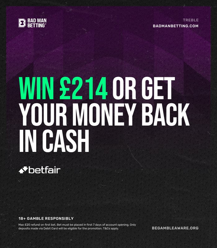 BadManBetting's tweet photo. 👋 So then, who's on tonight's treble?

Get on here: https://t.co/ZEbpmJEc9b

I'll do some update threads to track the goals, corners &amp; cards like Sunday.

Join Betfair: https://t.co/WLjkdQI9Ot - back it with £20 and either win £214 or get a refund.

(18+, gamble responsibly. Ad) https://t.co/9HskLDlIxk