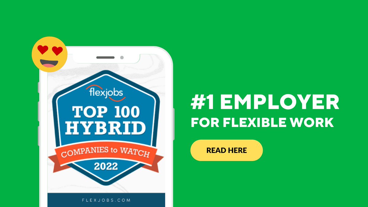KellyServices's tweet photo. We know hybrid work contributes to a culture that respects individual work styles, fosters inclusion, &amp; enhances productivity. It's why we've offered it since 2016.

And it's earned us the No. 1 spot on @flexjobs' list of Top 100 Companies for Hybrid Work: https://t.co/jA4dDPXwJZ https://t.co/pDd811XBzH