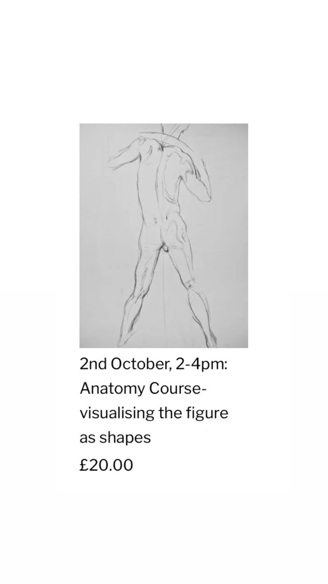2nd October, 2-4pm: Anatomy Course- visualising the figure as shapes with tutor Dolph van Eden

In the studio £25,  Zoom: £20

candidartslondon.com/product/anatom…

#lifedrawing #figuredrawing #artclass #artcourse #anatomy #anatomydrawing #candidartstrust #islington
