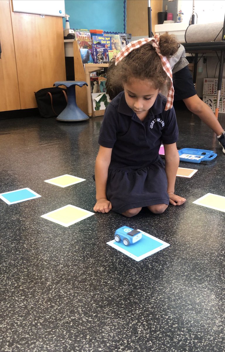 EmmaHedgcock's tweet photo. Second time programming @Sphero Indi today in Kindergarten! Students had to create a path so that Indi can go all the way around them https://t.co/zRMdLRM5kU