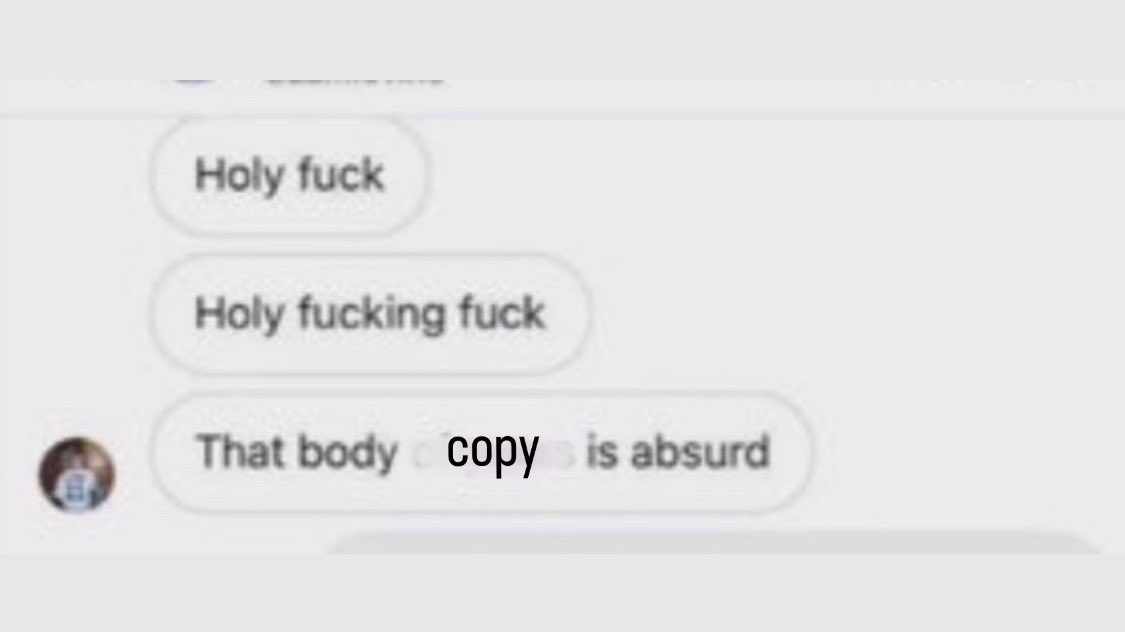 very real feedback i got from a very real client.