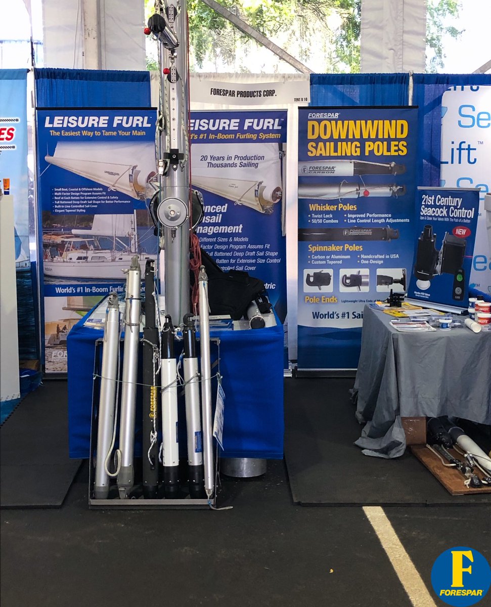 Foresparsailing's tweet photo. #Forespar attended the Newport International Boat Show last week! 
#nibs #nibs2022 #sailing #marine #powerboat https://t.co/w5AETh8AzZ