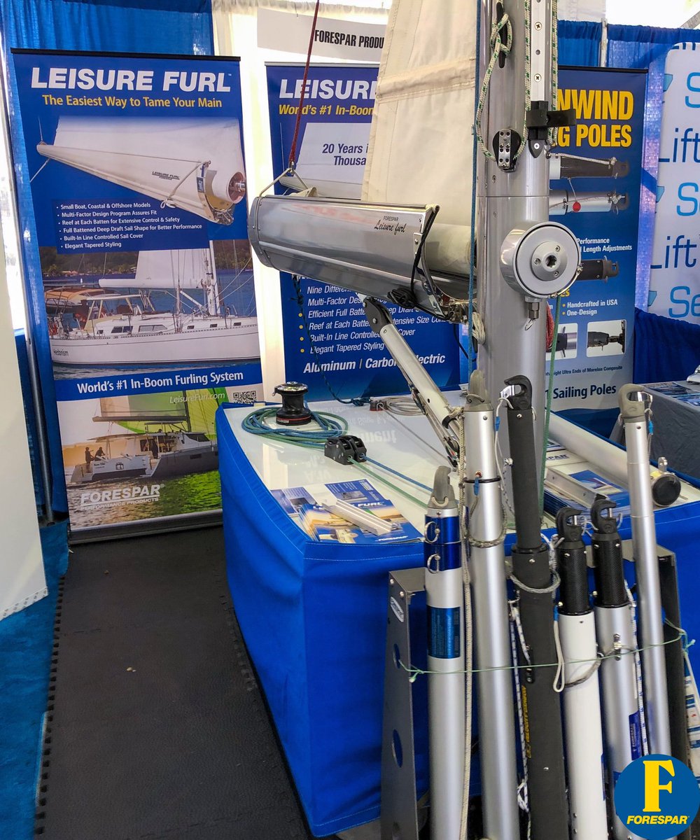 Foresparsailing's tweet photo. #Forespar attended the Newport International Boat Show last week! 
#nibs #nibs2022 #sailing #marine #powerboat https://t.co/w5AETh8AzZ