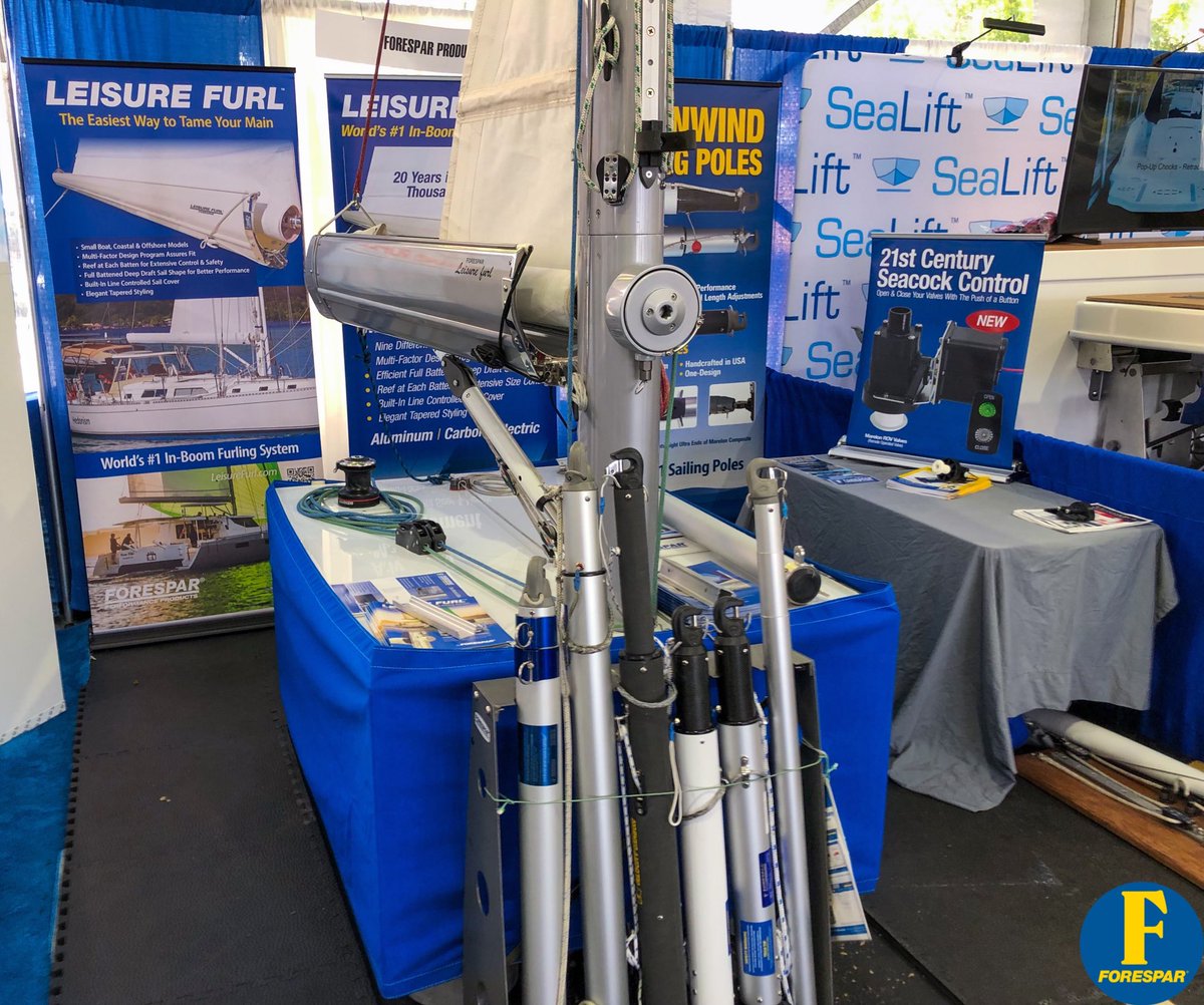 Foresparsailing's tweet photo. #Forespar attended the Newport International Boat Show last week! 
#nibs #nibs2022 #sailing #marine #powerboat https://t.co/w5AETh8AzZ