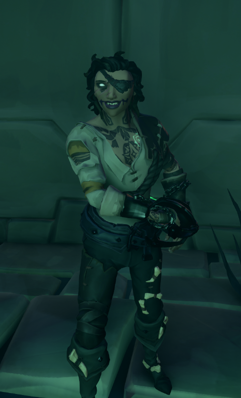 Do you want to know how I got this daring smile?

Theme: Spooky season
<a href="/SeaOfThieves/">Sea of Thieves</a>  #StyleOfThieves