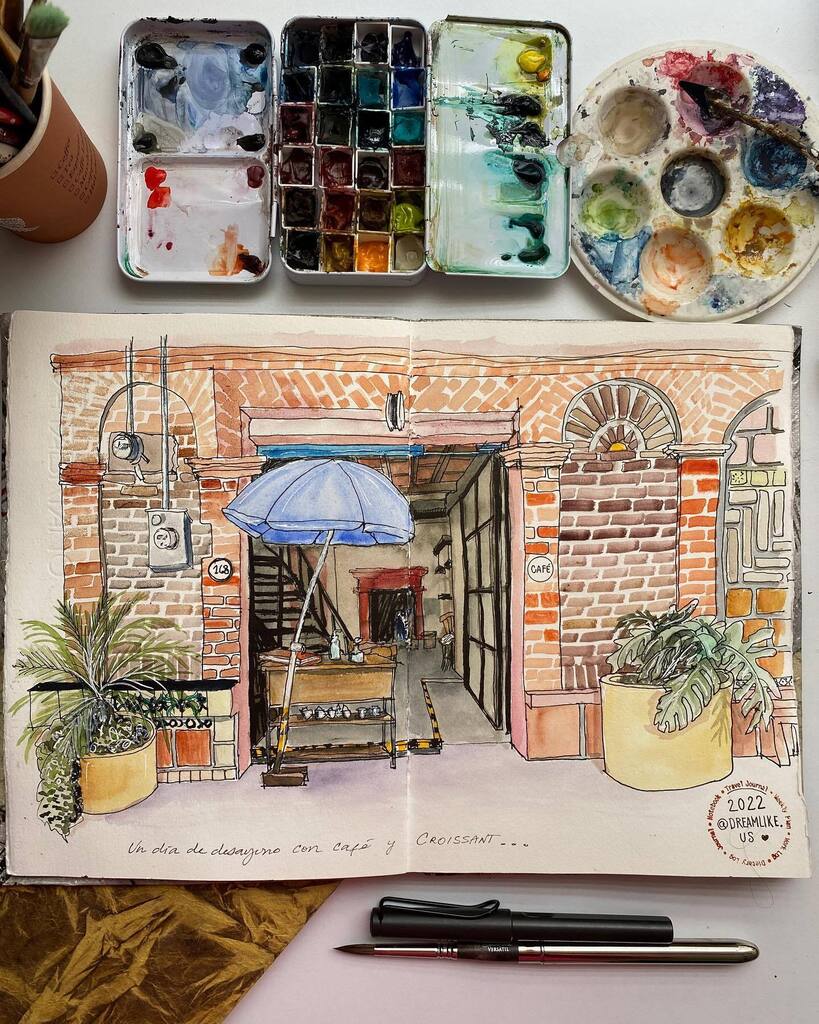 AlmaAyon's tweet photo. Café y croissant
.
#sketchbook #sketchink
#urbansketch #watercolor #acuarela #sketch
#acuarelasdanielsmith #pentelbrushes #acuarelaswhitenights
#lamy #artsupplies #fabriano
#carnetsdevoyage #cuadernodeviaje#artsupplies#cuadernodeacuarela#ilustracion#ilu… https://t.co/zL25OCcfGb https://t.co/72Y8XnkHmY