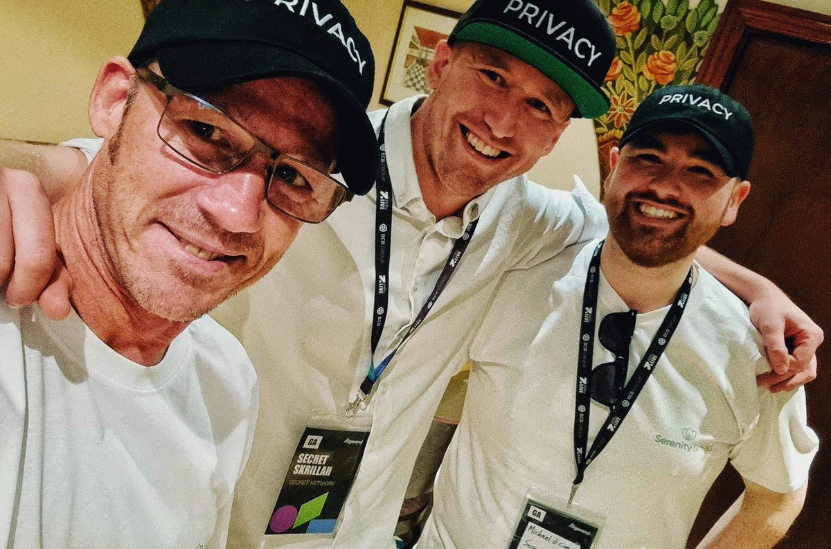 "Coming together is a beginning, staying together is progress, and working together is success." - Henry Ford

<a href="/goonertweet/">Gooner_Nut🇨🇮</a>, @MichaelOConnorl  &amp; @SecretSkrillah catching up <a href="/Zebu_live/">Zebu Live</a>

The making of a great partnership for @SerenityShield_ and <a href="/SecretNetwork/">Secret Network</a>

#Privacy $SCRT