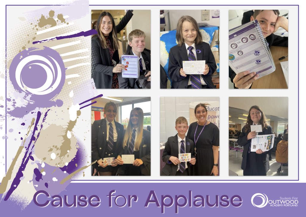 OutwoodPortland's tweet image. Celebrating last week’s Cause for Applause students! Well done to all. 👏🏻👏🏻 What an excellent start to the new academic year! #ProudtobePortland #Worldclass
