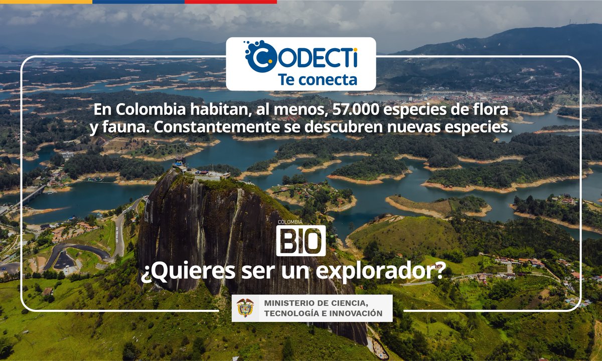 CodectiCol's tweet photo. En Colombia habitan, al menos, 57.000 especies de flora y fauna. 
La expedición #ColombiaBio nos permitió categorizar e identificar algunas nuevas.
Tenemos un amplio abanico de especies para estudiar. ¿Quieres participar?
#ColombiaBiodiversa #CTeI #CODECTI #Minciencias https://t.co/EHNfd2wkc7