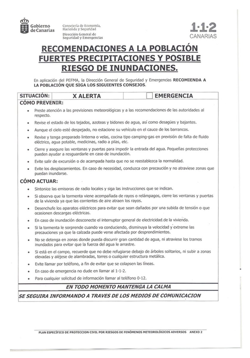 BomberosGC's tweet photo. Ya sabemos que estas situaciones en ocasiones no son el nivel de relevantes que quizás el sistema de prevención y alertas determina en Canarias pero lo que no cabe duda es que siempre será mejor prevenir que lamentar.
A partir del día 24 si se confirma, seguir recomendaciones https://t.co/STXyBwdKif