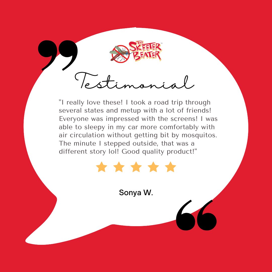 We love when we receive reviews from our customers! Skeeter Beater screens are ALWAYS perfect for your adventures! 

#skeeterbeater