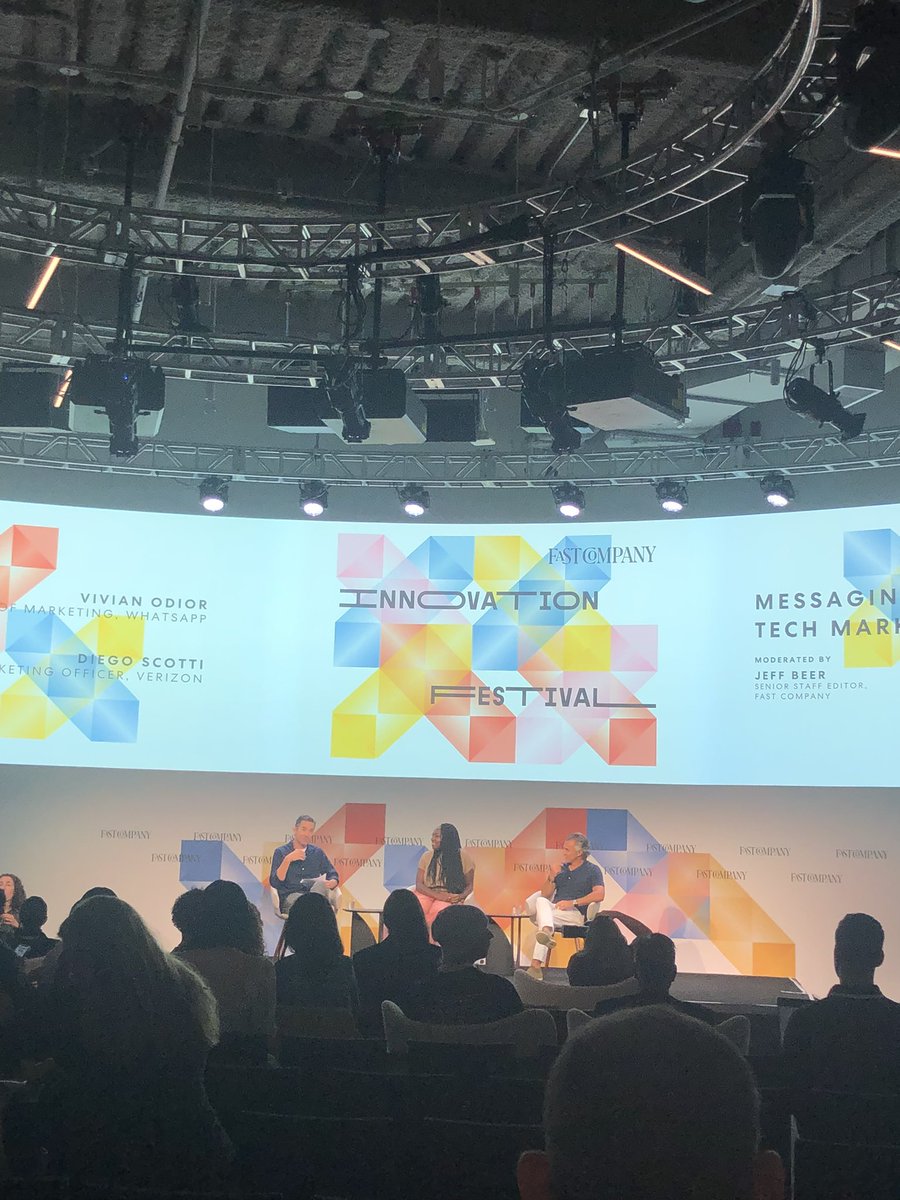 ChGFanny's tweet photo. “Partnerships to create value for BOTH brands” Keeping up wit #40under40 Vivian Odior from #whassap and Diego Scotti from #verizon #fcfestival https://t.co/ZuI10338Vv