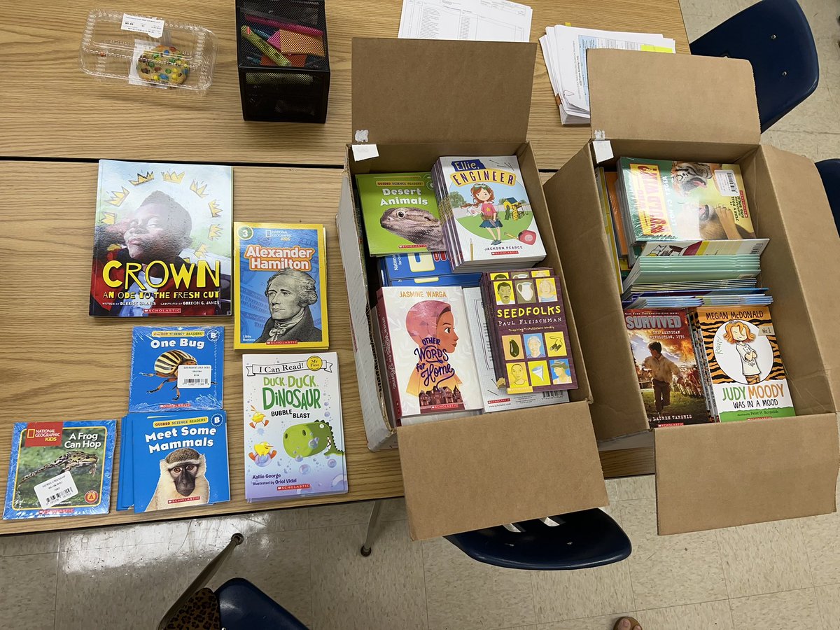 rpiccorelli's tweet photo. SO EXCITED!!! Thank you @Hillsedufnd for the generous grant to purchase relevant and engaging texts for our @HCPSLopezElem readers!! We can’t wait to dig in!! More pics to come 📚 🖤. @HillsboroughSch @ZemHarris @vanity_jolly @KPiccorelli https://t.co/8TS1HpbrbN