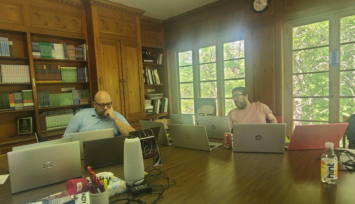 Today half of the 1909 team is on-site at the beautiful @peacelearning center. We're proud to support their mission to promote peace, equity, &amp; justice. Today we're doing a data migration to make workflows more efficient, which is why there are SO many laptops in this picture! 💻