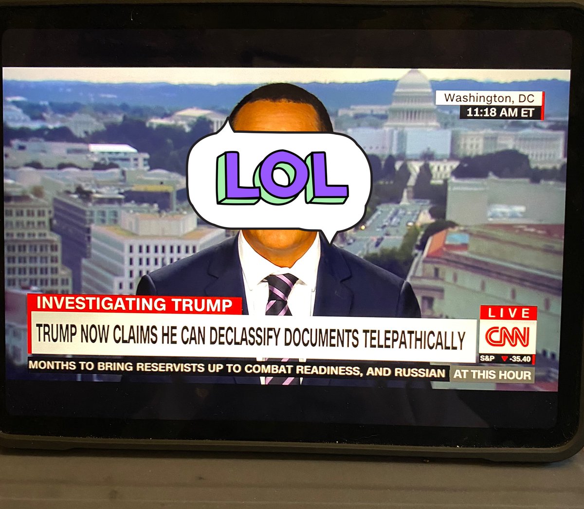 doylewrites's tweet photo. How embarrassing for us that he was our President. #TelepathicDeclassification #TrumpMeltdown #TrumpStoleClassifiedDocuments #TrumpIsGoingToJail #Putin https://t.co/7gHGsivAit
