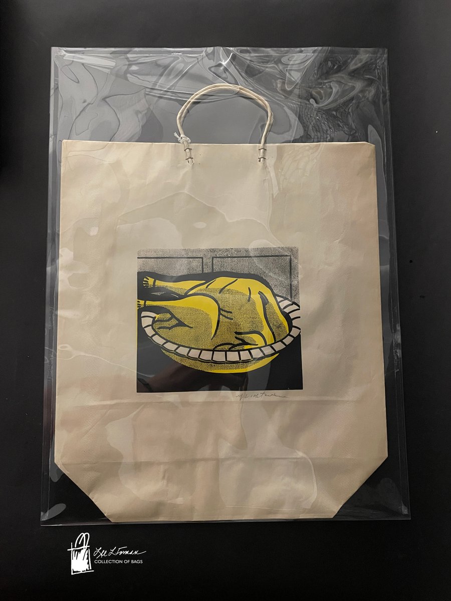 267/365: 'Turkey Shopping Bag' was created by Roy Lichtenstein as promo for Ben Birillo's American Supermarket exhibit at the Bianchini Gallery in 1964. It was sold for $12 alongside Warhol's 'Campbell's Soup Can on Shopping Bag.' The bag is signed by Lichtenstein.