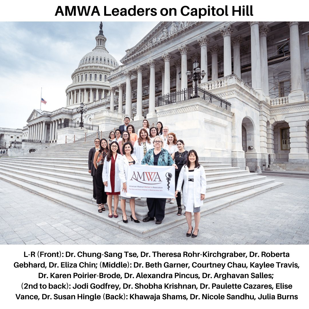 AMWA Board members, staff &amp; leaders visited Capitol Hill recently as part of our Interim Meeting gathering in DC. Here we are on the steps of the Capitol Building! Learn More: bit.ly/3eYnXb6
#MedTwitter #WomenInMedicine #WIMMonth #WomenPhysicians #HeForShe #VoteReady