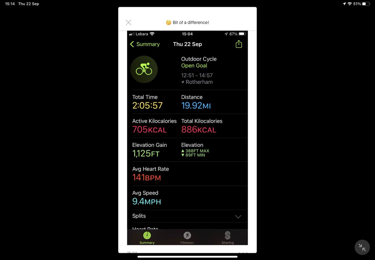 NigeldotD's tweet photo. @GarminUK @Apple I did a bike ride today and there is a massive difference in data from my 820 (used to upload to @Strava) and that of my Apple Watch.  Maps are identical  on both.  Is there a glitch somewhere? https://t.co/CDmdUVBh3E