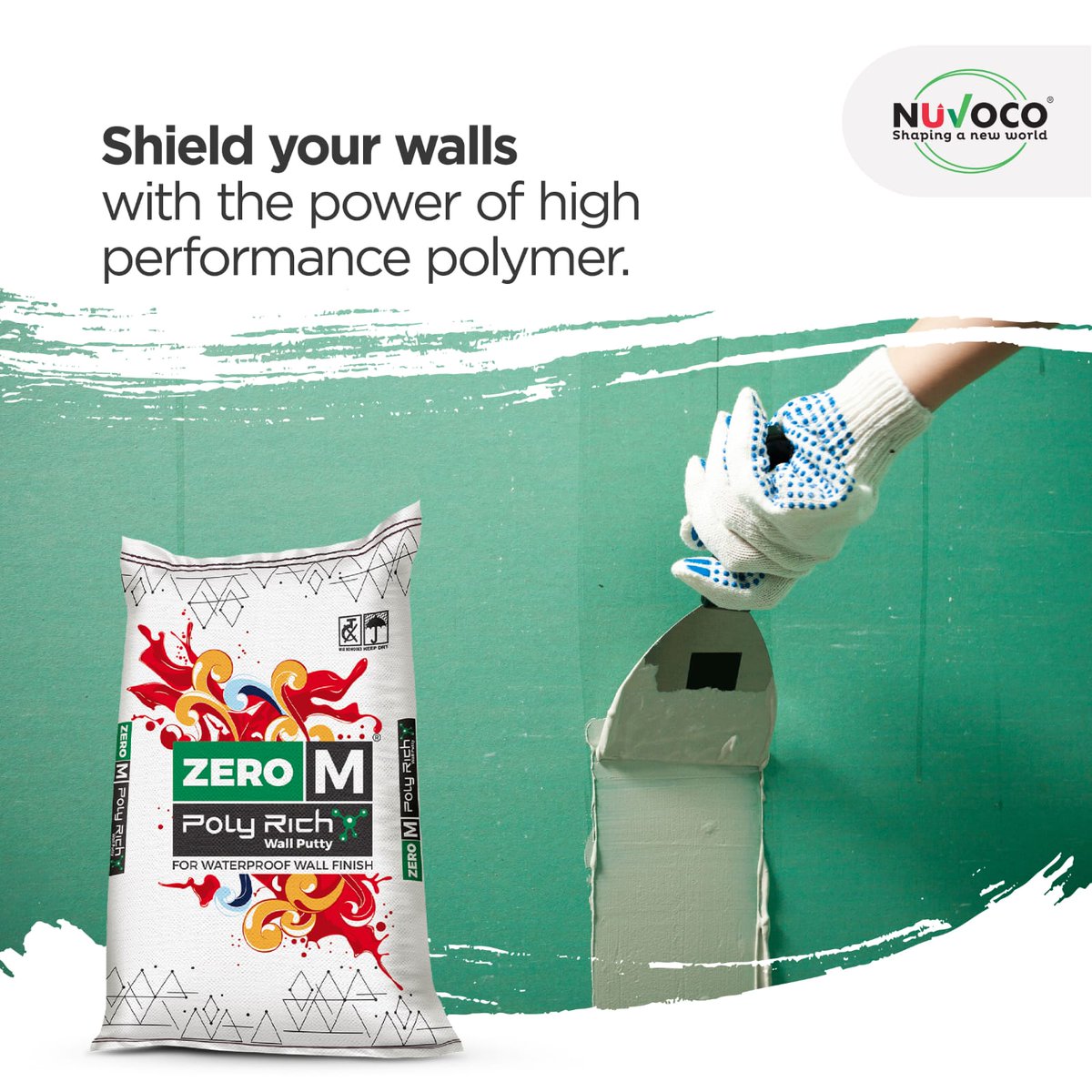 NuvocoVistas's tweet photo. Quit worrying about cracks,flakes &amp; dampness. Make your walls smoother with Nuvoco's Poly Rich Wall Putty.
#Nuvoco #ZeroM #Wallputty https://t.co/eS1Gva3YYa