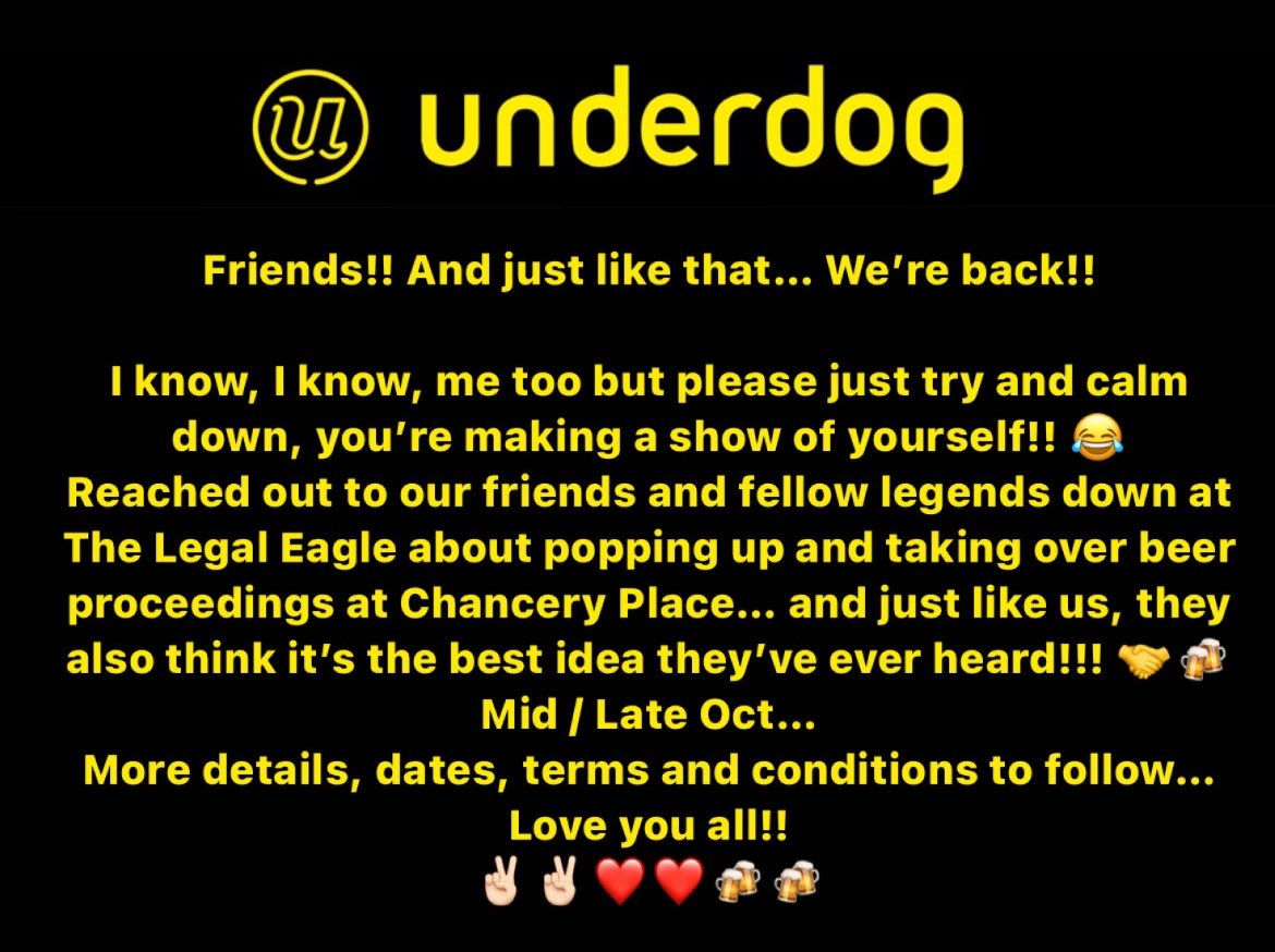 UnderDogDub's tweet photo. Friends!! And just like that…
😘😘🍻🍻✌️✌️ https://t.co/TMvSIUjh9H