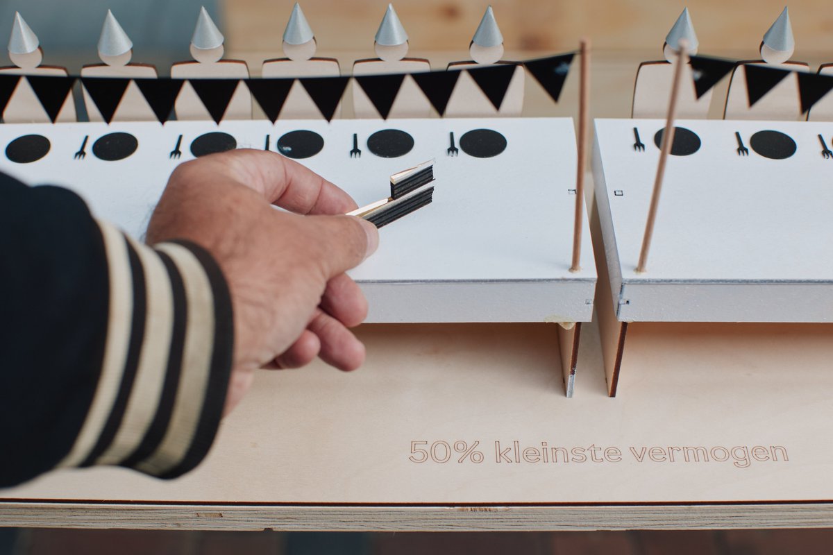 Heb je ooit stilgestaan bij de vraag: zijn de middelen eerlijk verdeeld? Kun jij de taart eerlijk verdelen of neem je zelf ook een stuk? Kom as zaterdag langs bij het kunstwerk van <a href="/YasserBallemans/">Yasser Ballemans</a> tijdens het #BetterFutureNow Festival en doe de test!🍰 waag.org/nl/event/bette…