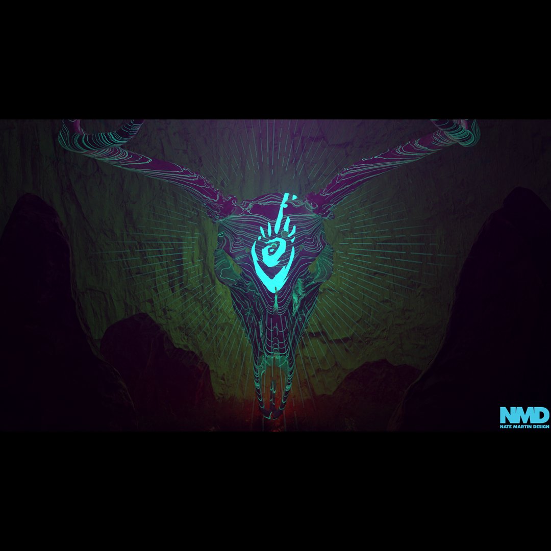 Spooky deer skull in blender...#digitalartwork  #blendercommunity #blender3d #3drender