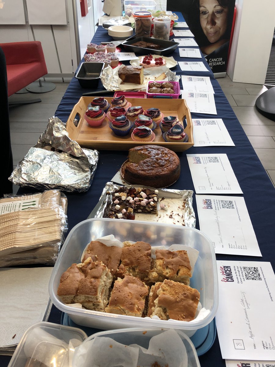 MCRCnews's tweet photo. A huge thank you to everyone who supported #RewriteCancer fundraising at the OCRB today🤩
🚲Congrats to the relay team who cycled over 50 miles!
🧁Bakers: the counting of the votes will commence shortly – watch this space!
There’s still time to donate: https://t.co/g5TiOzgyq8 https://t.co/c5FWm4i4uT