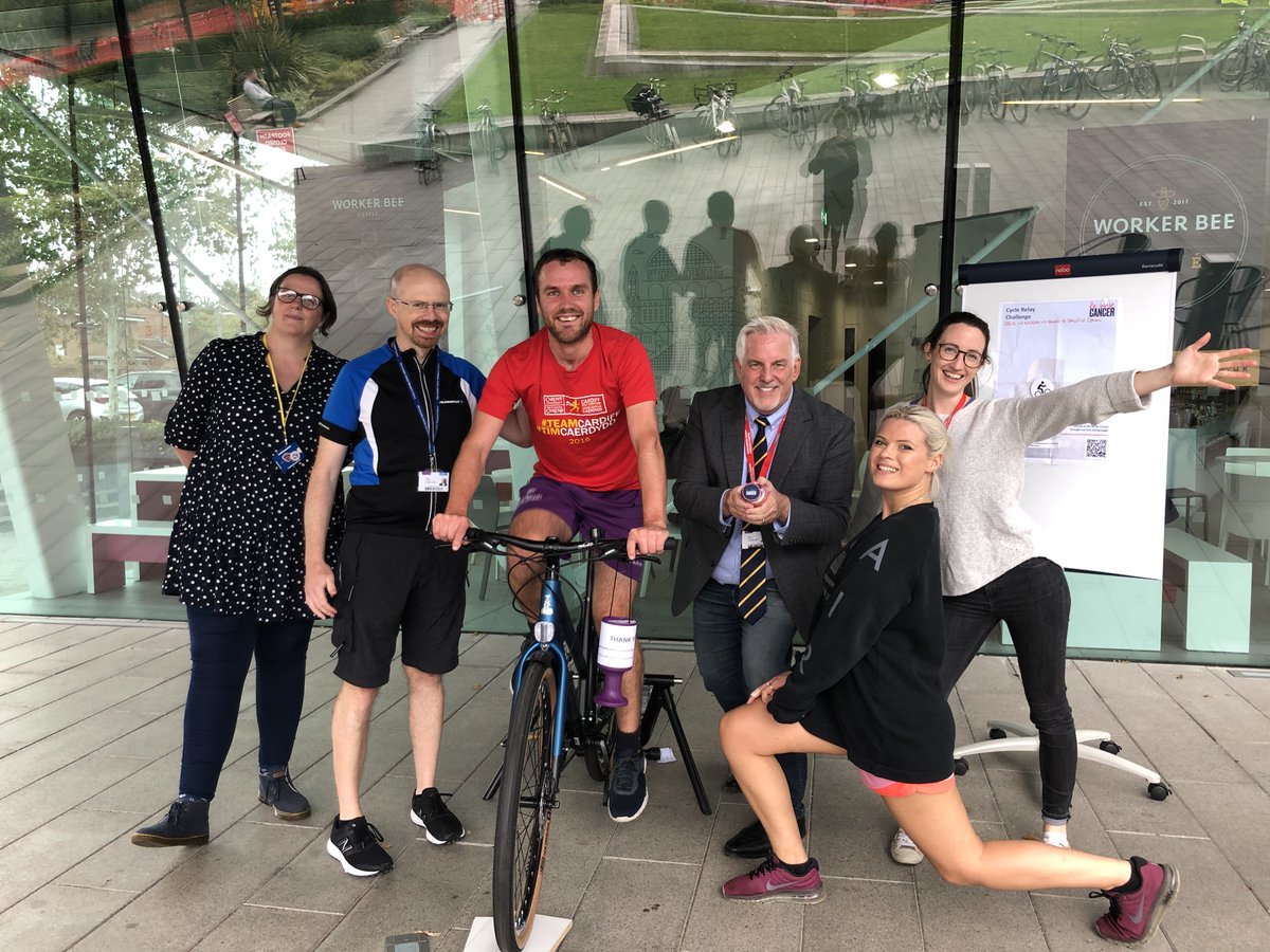 MCRCnews's tweet photo. A huge thank you to everyone who supported #RewriteCancer fundraising at the OCRB today🤩
🚲Congrats to the relay team who cycled over 50 miles!
🧁Bakers: the counting of the votes will commence shortly – watch this space!
There’s still time to donate: https://t.co/g5TiOzgyq8 https://t.co/c5FWm4i4uT