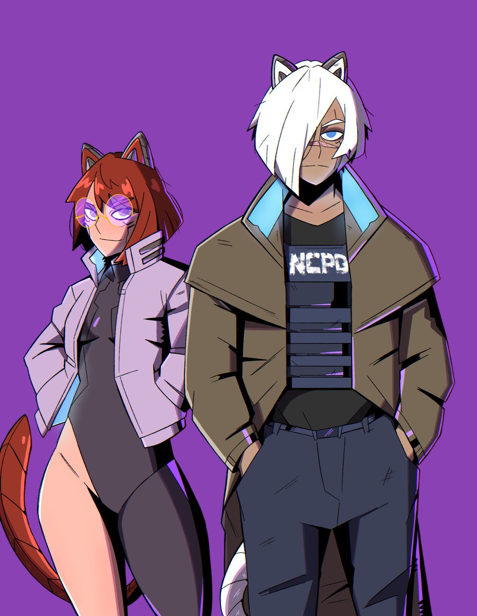 imginnybtw's tweet photo. Punk cats for @/Calico_Cupcake https://t.co/xT6DIZSRYV