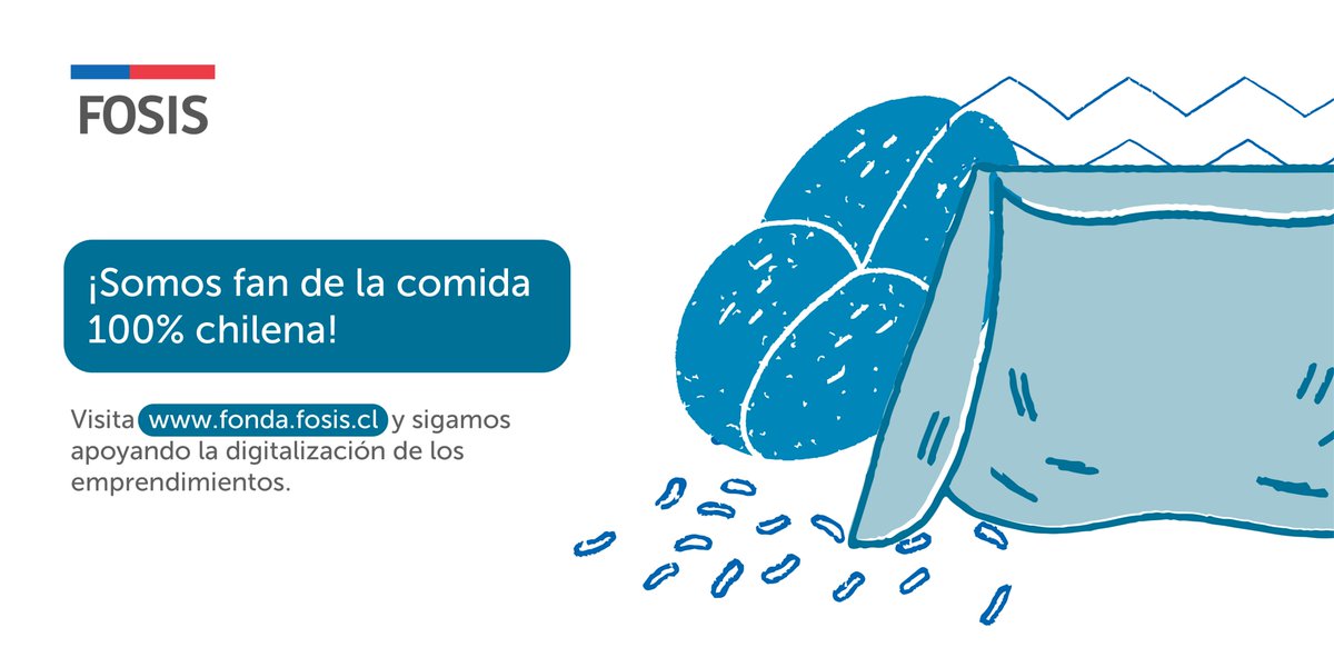 FOSIS_Chile's tweet photo. La #FondaFOSIS no se detiene 🇨🇱💞

Hasta el 30 de septiembre estará disponible la plataforma digital del FOSIS, que reúne cerca de 200 emprendimientos que ofrecen productos típicos chilenos para seguir disfrutando en este mes de la patria.  

👉 https://t.co/KmbMs17afI https://t.co/JPCgTQQA5j
