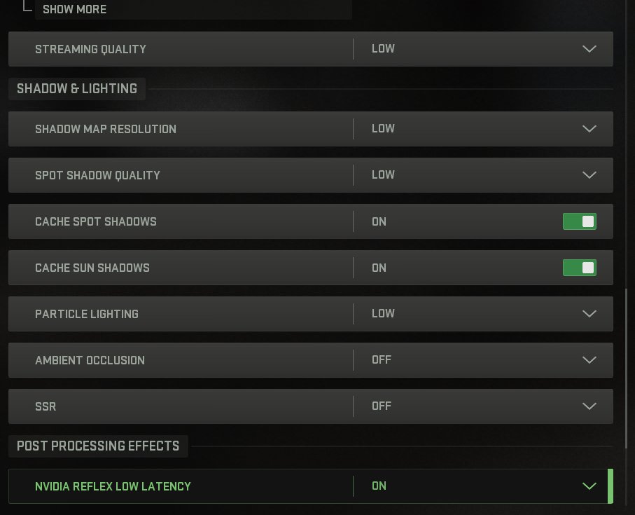 MasonReact's tweet image. BEST #MW2 Graphics Settings 👇 ( MOST FPS )