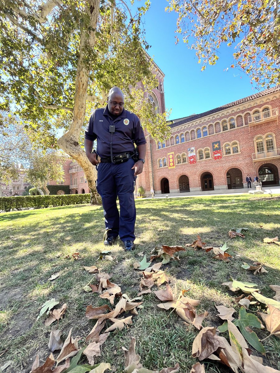 USCDPS's tweet photo. Did someone say “Fall” in Los Angeles? 🧐🍁🍂
#firstdayoffall #usc #uscdps https://t.co/K0PRbiE5oX