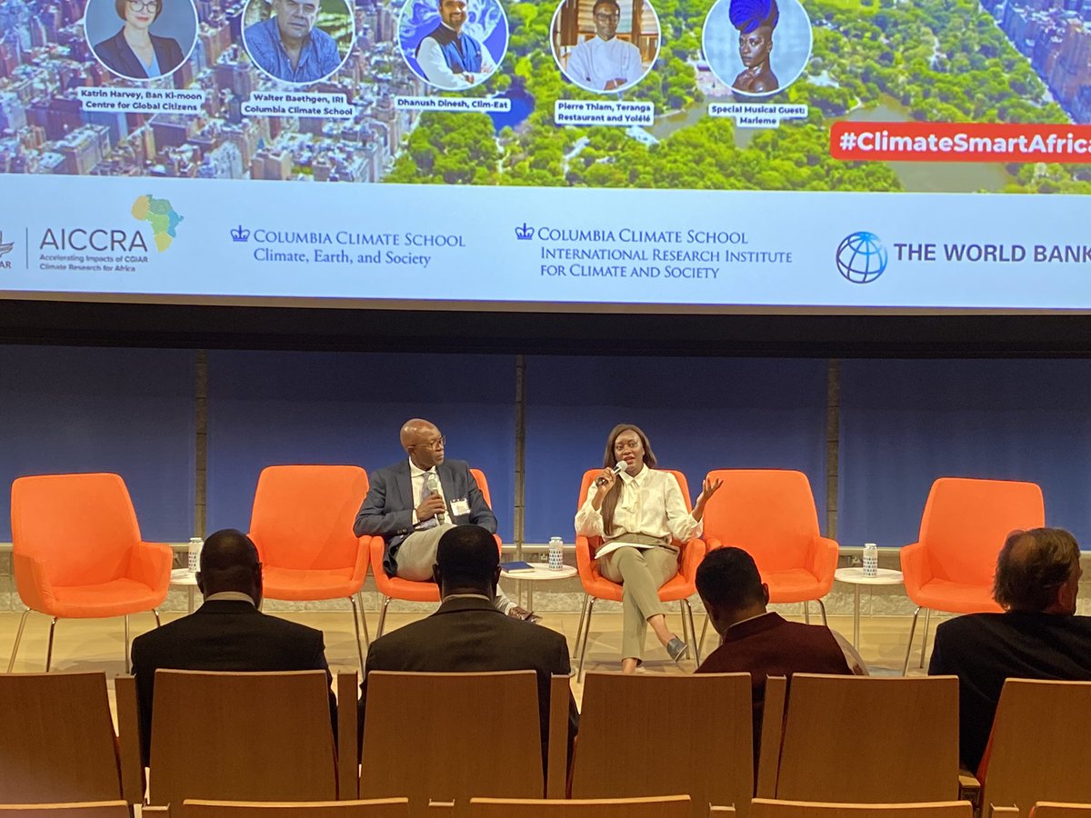 It was an honor to engage in an interesting fireside chat with <a href="/IshmaelSunga/">Ishmael Sunga</a> at <a href="/columbiaclimate/">Columbia Climate School</a> for #ClimateWeek2022. <a href="/CGIARAfrica/">AICCRA</a> <a href="/WorldBankAfrica/">World Bank Africa</a> <a href="/_AfricanUnion/">African Union</a> 

#RoadToCop27 #africayouthled