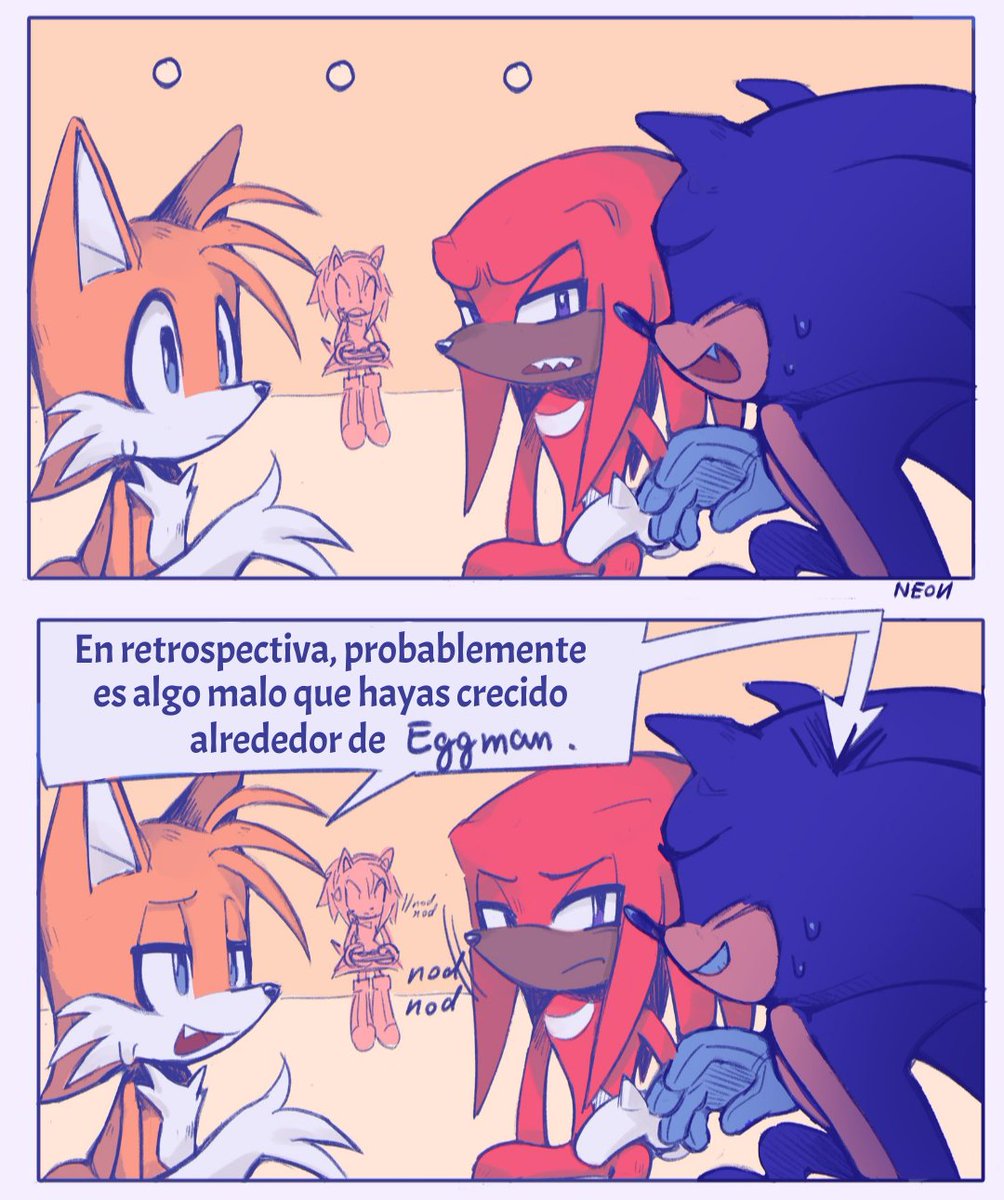 MarinetteSandy's tweet photo. Original hecho por @12Neonlit_stage
Traducción por mi ☺️
#SonicTheHedgehog
#KnucklesTheEchidna
#TailsTheFox
#amyrosethehedgehog
#Eggmanrobotnik
(De tal palo tal astilla 😅) https://t.co/J5khsa4PYx