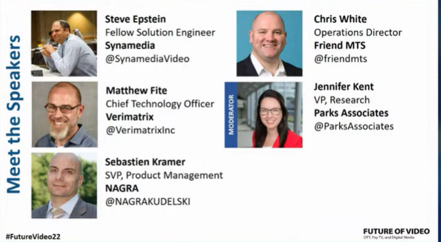 MindiSue00's tweet photo. Great panel of #FutureVideo22 speakers discussing #piracy! @ParksAssociates @NAGRAKUDELSKI @friendmts @SynamediaVideo @VerimatrixInc @JenniferMKent #techtoprotect https://t.co/zUub0hlfYd