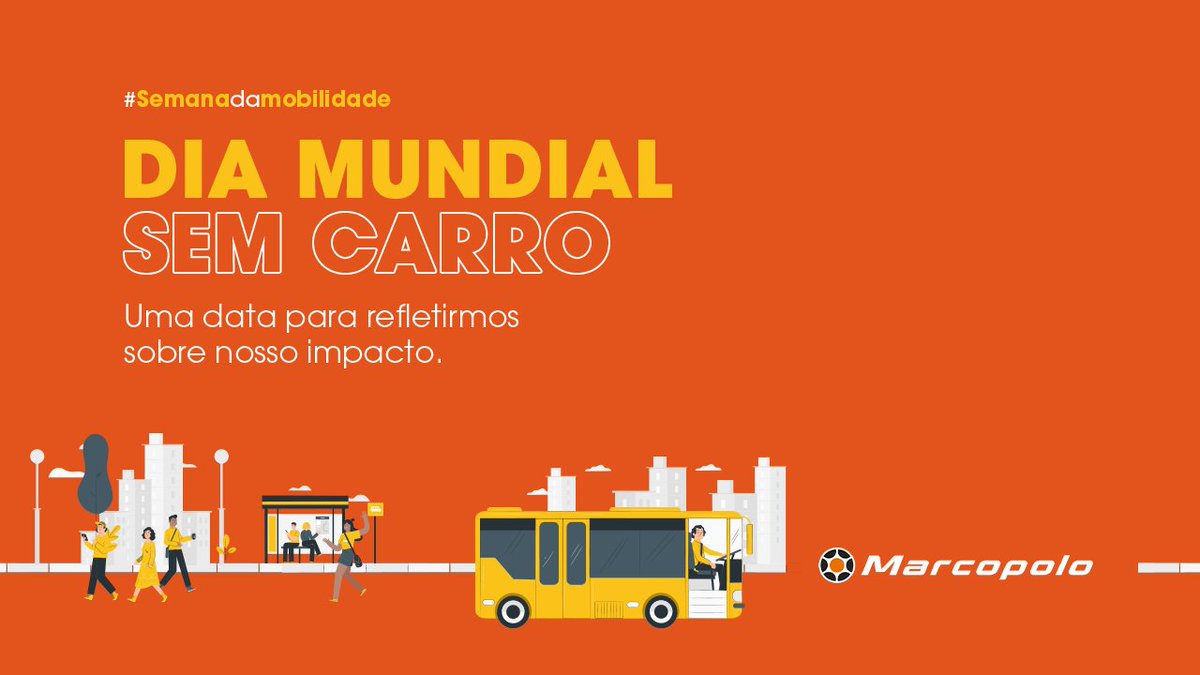 OnibusMarcopolo's tweet photo. Você sabia que, em média, um ônibus tira 40 carros de circulação nas ruas? Esse é o tamanho do impacto das escolhas que fazemos diariamente. 

Aqui na Marcopolo, temos um compromisso com a sustentabilidade e o meio ambiente. 

Confira o vídeo completo: https://t.co/pJrxwdjYlK https://t.co/yhUbOiXXh7