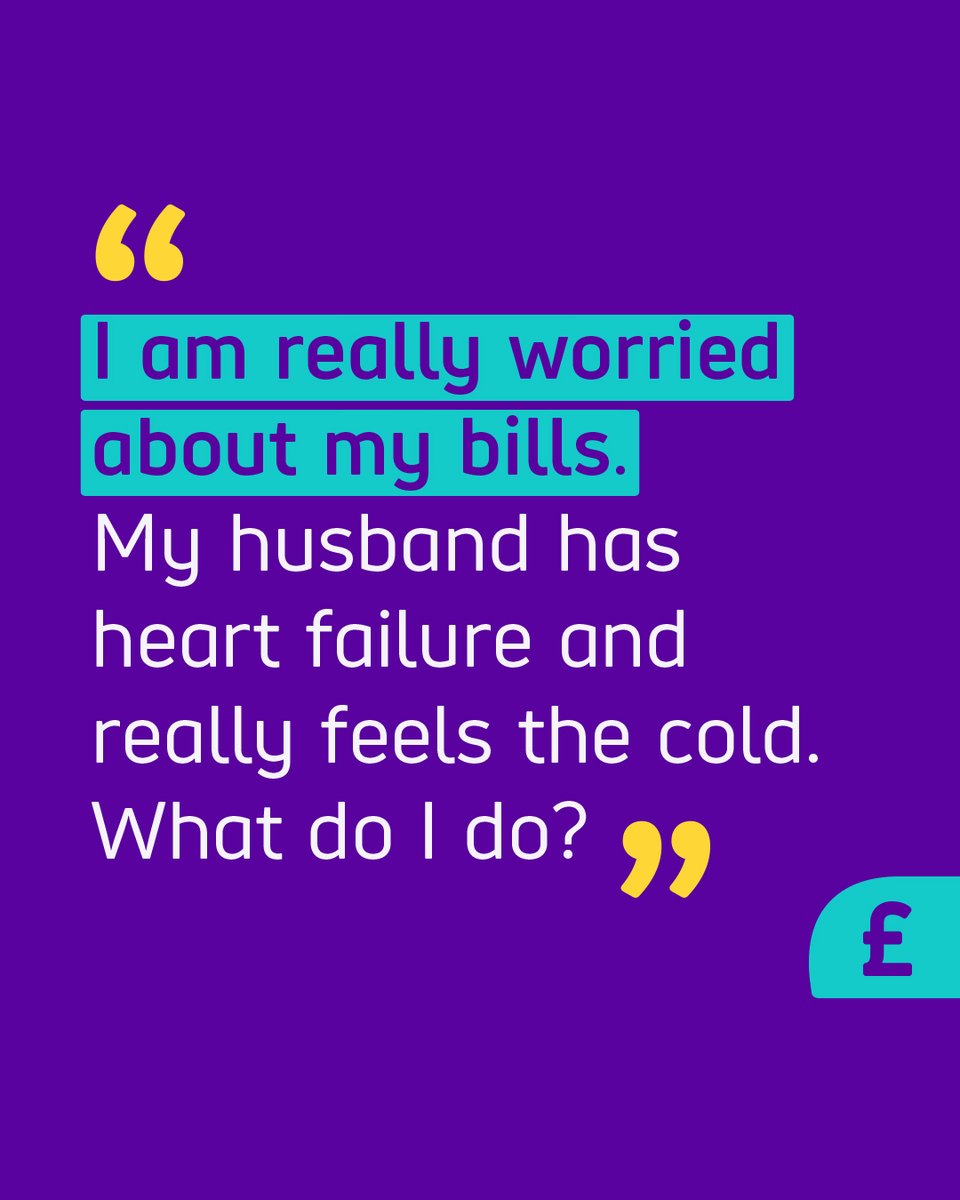 Image: https://pbs.twimg.com/media/FdRdvCfXkAA-mSx?format=jpg&name=medium Quote from online community member I am really worried about my bills My husbands has heart failure and really feels the cold What do I do