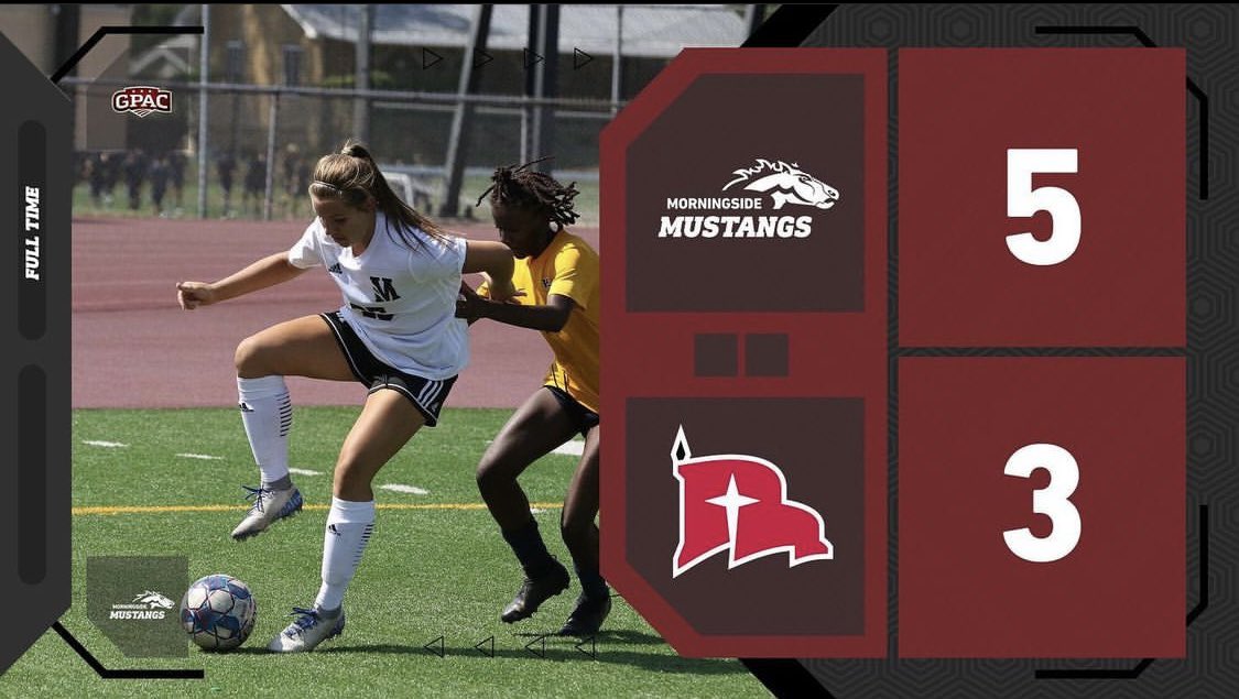 MsideSoccer1's tweet image. Successful home opener for the women, with a win over Northwestern (IA)! 🙌🏽

Goals scored by 🥅:
⚽️ Keyera Harmon 
⚽️ Maddie Moore 
⚽️ Ellie Gengler 
⚽️ Sina Feeser 
⚽️ Jil Hellerforth

The Mustang Women will face Viterbo on Sunday at home 🏠 

#msidemustangs #msidesoccer