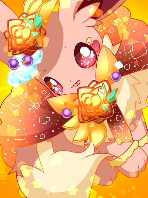 #100日いーーーーぶいチャレンジ Apple Dessert10日&amp;11日目#イーブイ #eevee#ポケモン #ポケモンイラスト 