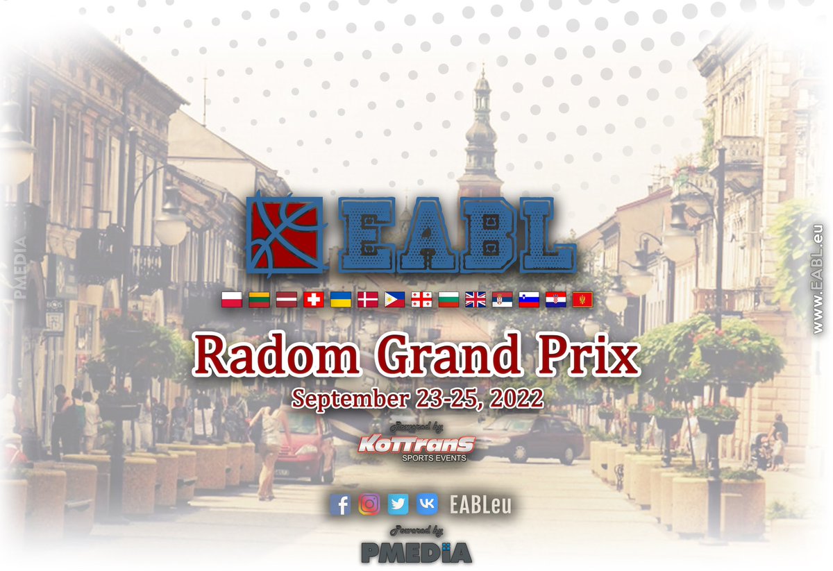 EABLeu's tweet photo. European Amateur Basketball League new season 2023! Welcome to Poland @MiastoRadomPL #european #amateur #basketball #league #EABLeu @Pmediapl https://t.co/D9KeUcPVmq