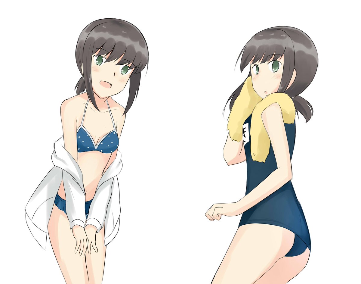吹雪(艦隊これくしょん) 「他吹雪の水着  」|泉水すばる 神戸かわさき、c102予定のイラスト