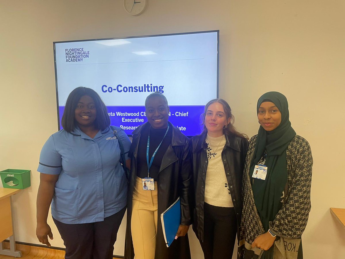 FNightingaleF's tweet photo. We 🤍 supporting the next generation of nurses and midwives!
Yesterday we had the last session of our #NMUHStudents practice based leadership programme where our CEO @westwood_greta facilitated a co-consulting session with @JessLSainsbury
Next up, Celebration Day! #FNFStudents https://t.co/edVyiMoxE6