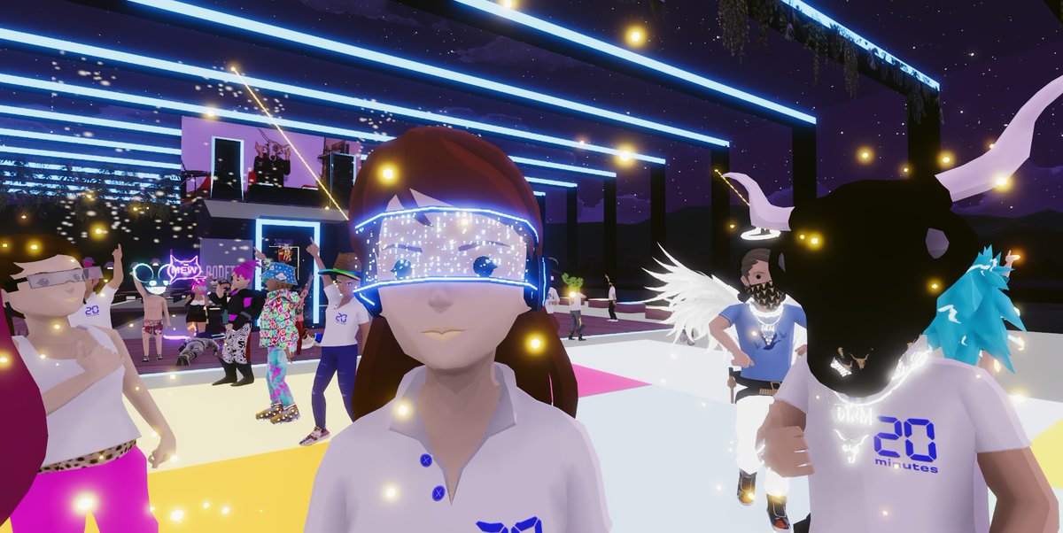 JsCoincollector's tweet photo. Celebrating the opening of @20Minutes first virtual distribution of its paper at the Meta Mall. A first in the #metaverse! Mingling with both new and old faces 🥳🎶🎶🎶 💃🪩🕺Shout out to @bufalomusic for the awesome music! 🤩
@Metagellan @decentraland #NFTcommunity #DCL #20Mint https://t.co/g3OR7HMgNL