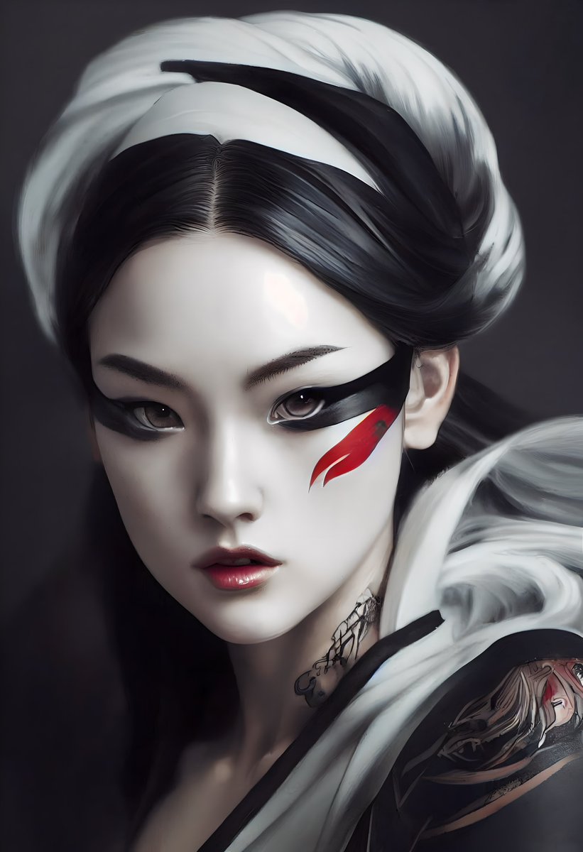 Doc_AI_Artist's tweet photo. I bet she has an interesting backstory 

#midjourney #aiart #characterdesign #ninja #assassin #gamer #AIArtwork #AI #amazing #portrait #3D #aiartist #Crush #daily https://t.co/NpE2MjzkLT