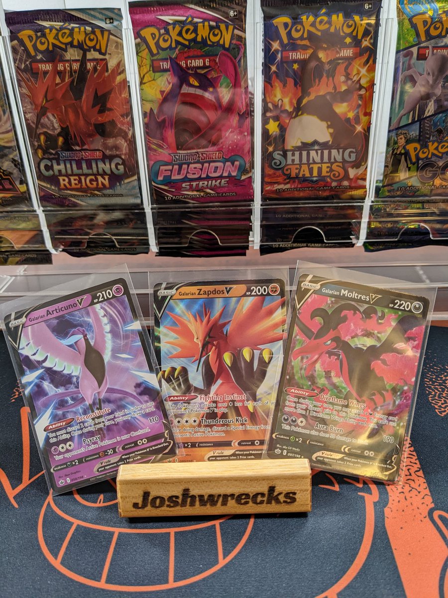 joshwrecks's tweet photo. 🛑🆓🛑 Pokémon Cards! 🛑🆓🛑

Shiny cardboard up for grabs! ✨
Da Galarian birds! 🕊️
Winner takes the trio!  3️⃣

Sent Free within the US in a 📨!
Simply Retweet &amp; Follow @Joshwrecks

Winner drawn on 09/25/22!  Good luck! 🔥
#free #giveaway #pokemon #pokemontcg https://t.co/dz3vYIEl8B