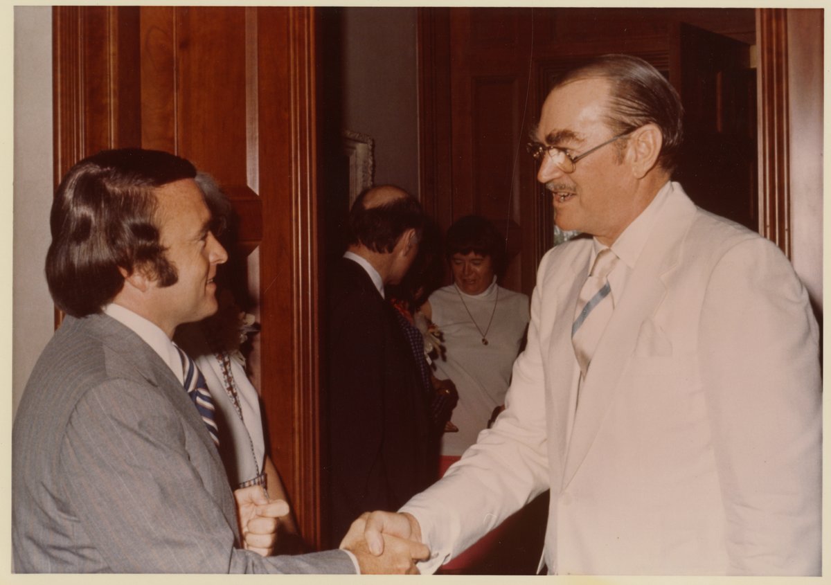 FIUSPCUA's tweet photo. #FIUArchives @FIULibraries During the FIU Spring 1974 Commencement, Dr. Luis A. Ferré was awarded an Honorary Doctor of International Laws Degree. Ferré was the Governor of Puerto Rico from 1969 - 1973. #HispanicHeritageMonth 
https://t.co/TYfLpnrWho https://t.co/VD1z8OYEmu