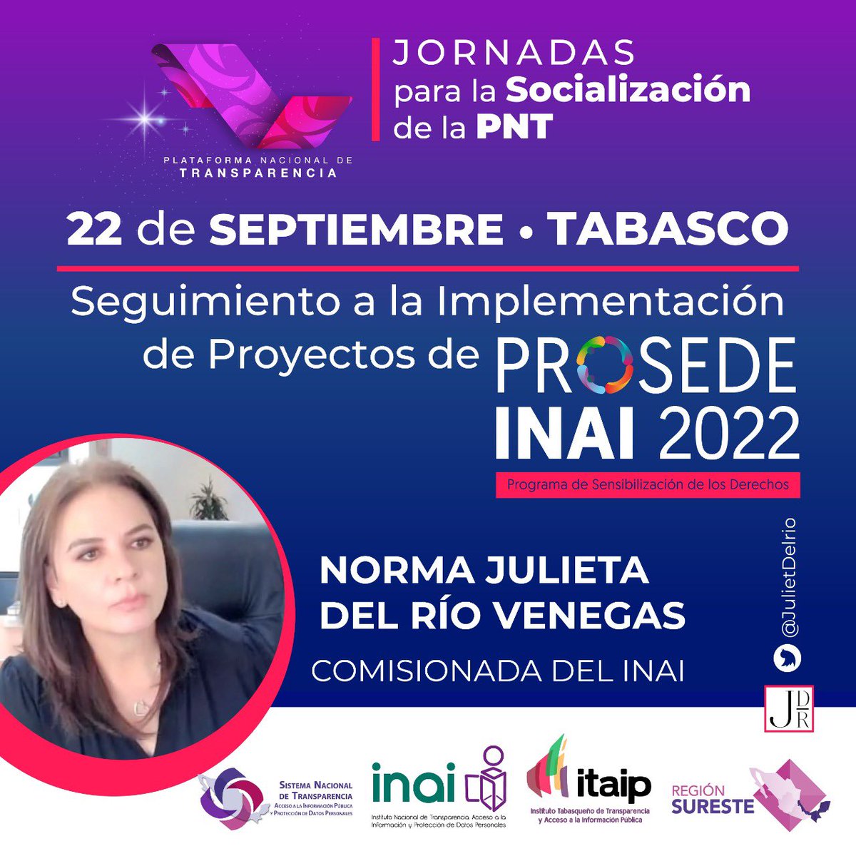 JulietDelrio's tweet photo. #Tabasco Desde la @UJAT damos seguimiento al proyecto ganador del #PROSEDE22, @EGES_DESARROLLO. Hoy conoceremos de cerca su trabajo en gestión y uso inteligente de la información pública en beneficio de la comunidad de Centla, Tabasco 🔎
¡Mucho éxito!🙋🏻♀️ https://t.co/fp4gFthFTl